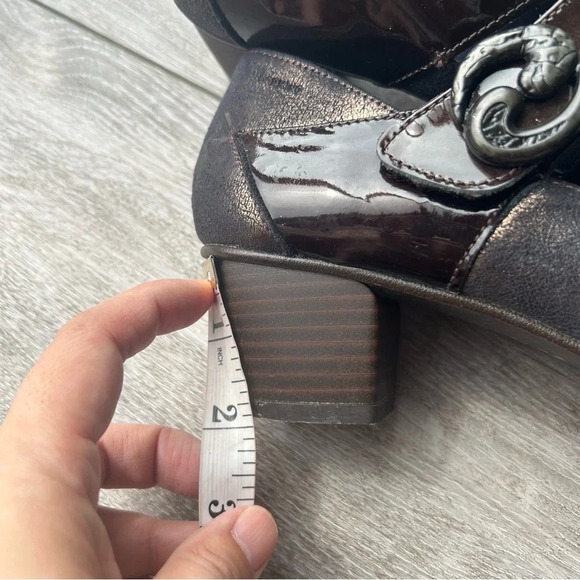 DORKING FLUCHOS Patent Leather Metallic Leather Mixed Mary Jane Shoes - Picture 15 of 16